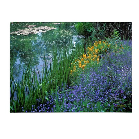 Trademark Fine Art Kathy Yates 'Monet's Lily Pond' Canvas Art, 16x24 KY0014-C1624GG